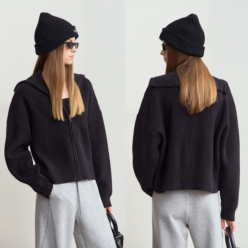Damen Kapuzenpullover mit Reißverschluss und lässigem Schnitt