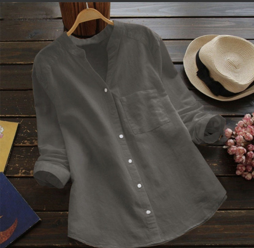 Damen Bluse mit eleganter Knopfleiste und moderner Passform R&B