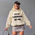 Damen lässiger Kapuzenpullover mit auffälligem Schriftzug R&B