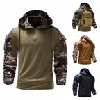 Herren taktischer Pullover mit Kapuze und Camouflage-Ärmeln