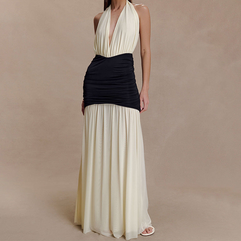 Damen Elegantes Maxi-Kleid mit raffiniertem Wickeloberteil R&B