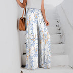 Damen Blumendruck Weite Hosen R&B