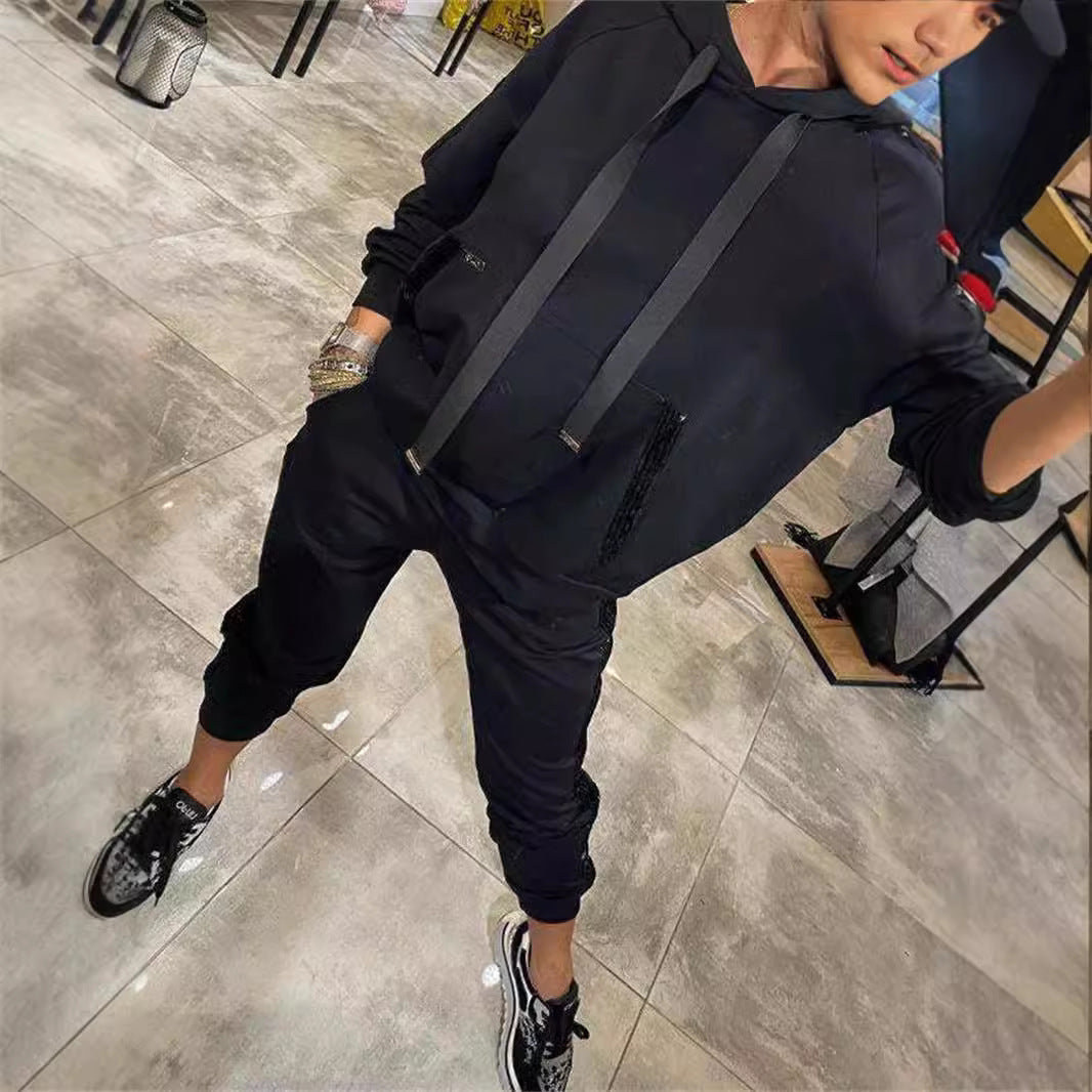 Damen Modischer Sweatanzug mit glitzernden Akzenten R&B