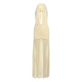 Damen Elegantes Maxikleid mit tiefem V-Ausschnitt und raffinierten Raffungselementen R&B