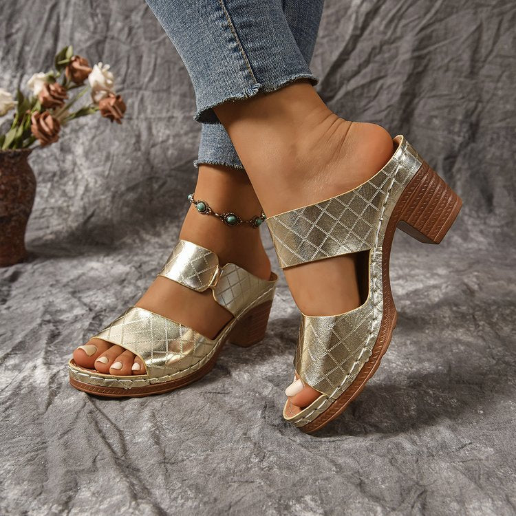 Damen Wedge-Sandalen mit komfortabler Riemenstruktur und modischem Design R&B
