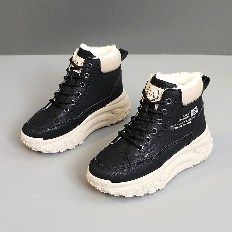 Damen Winterliche High-Top Sneakers mit kuscheligem Innenfutter und robustem Laufprofil R&B