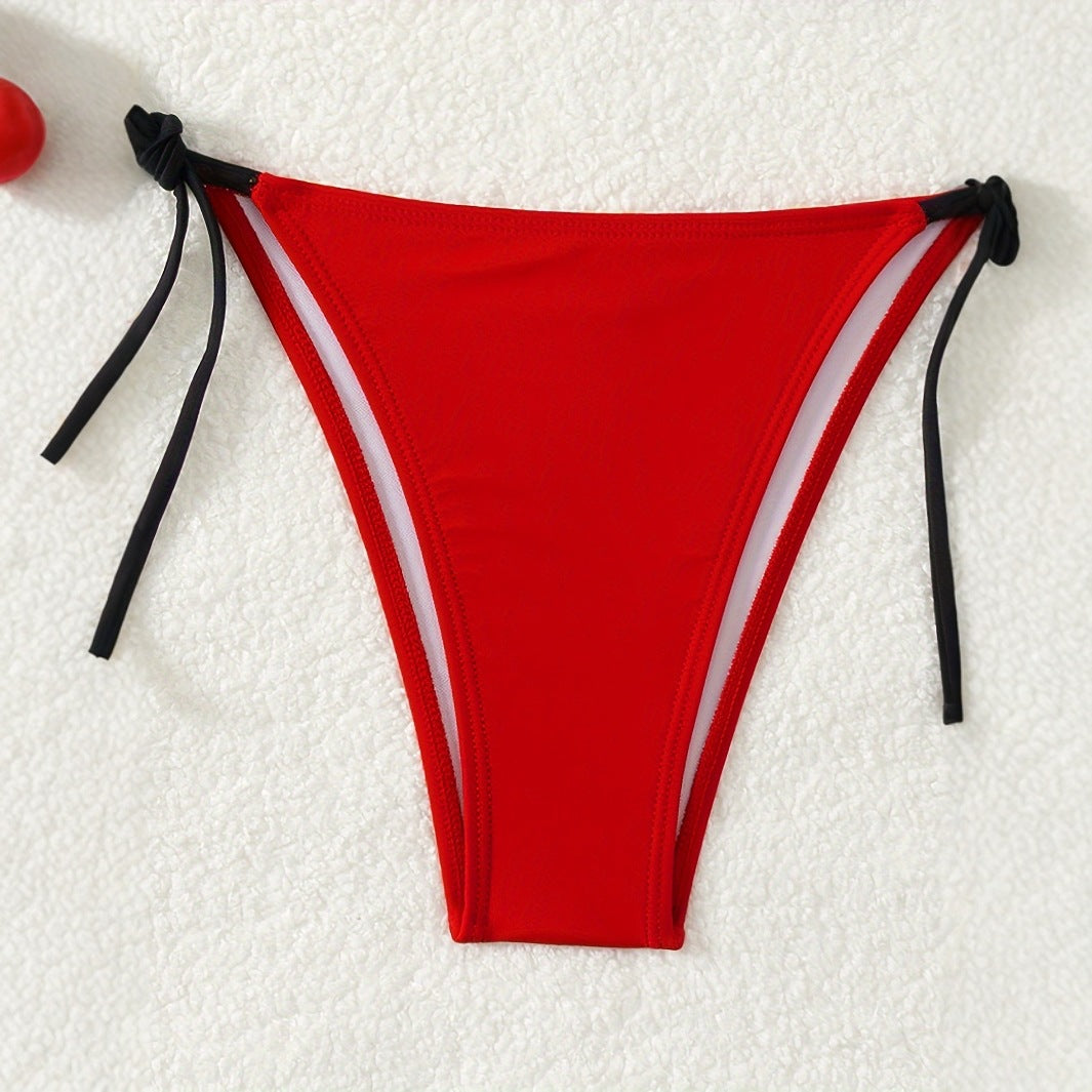 Damen Triangel-Bikini-Set mit modernen Bindebändern R&B