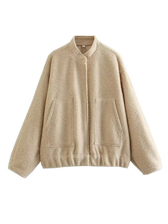 Damen elegante Oversized-Jacke R&B