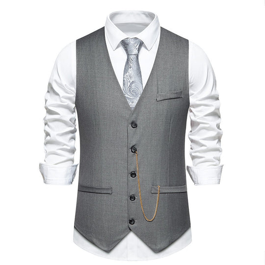 Herren elegante Anzugweste im klassischen Design mit modernen Akzenten R&B