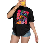 Damen T-Shirt mit buntem Blumenprint R&B