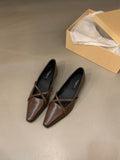Damen elegante Ballerinas mit gekreuztem Riemchen R&B