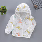 Unisex nan leichte Kapuzenjacke für Kleinkinder mit süßem Tierprint und Reißverschluss  R&B