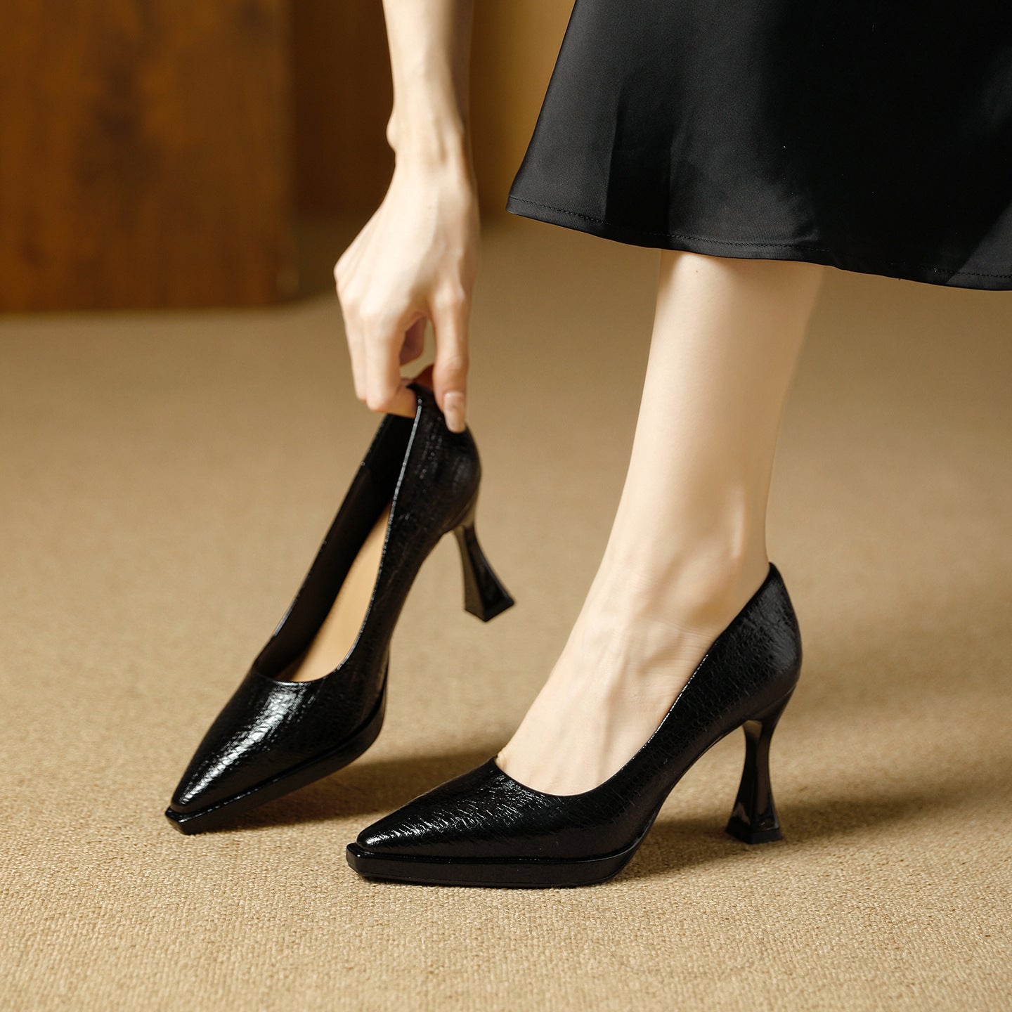 Damen elegante Spangenpumps mit modischem Blockabsatz