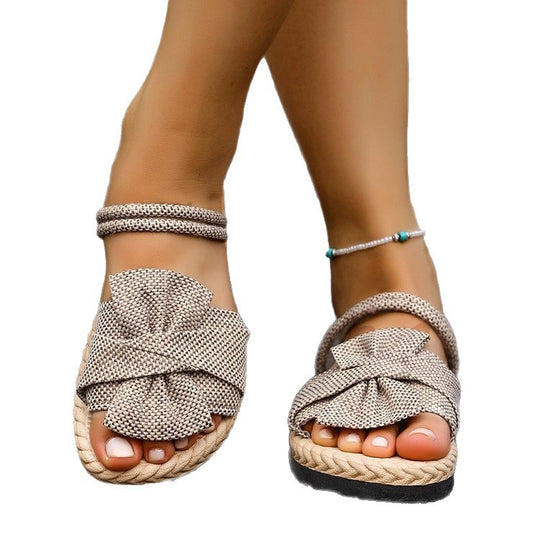 Damen Komfortable und elegante Sandalen mit modischer Schleifen-Applikation R&B