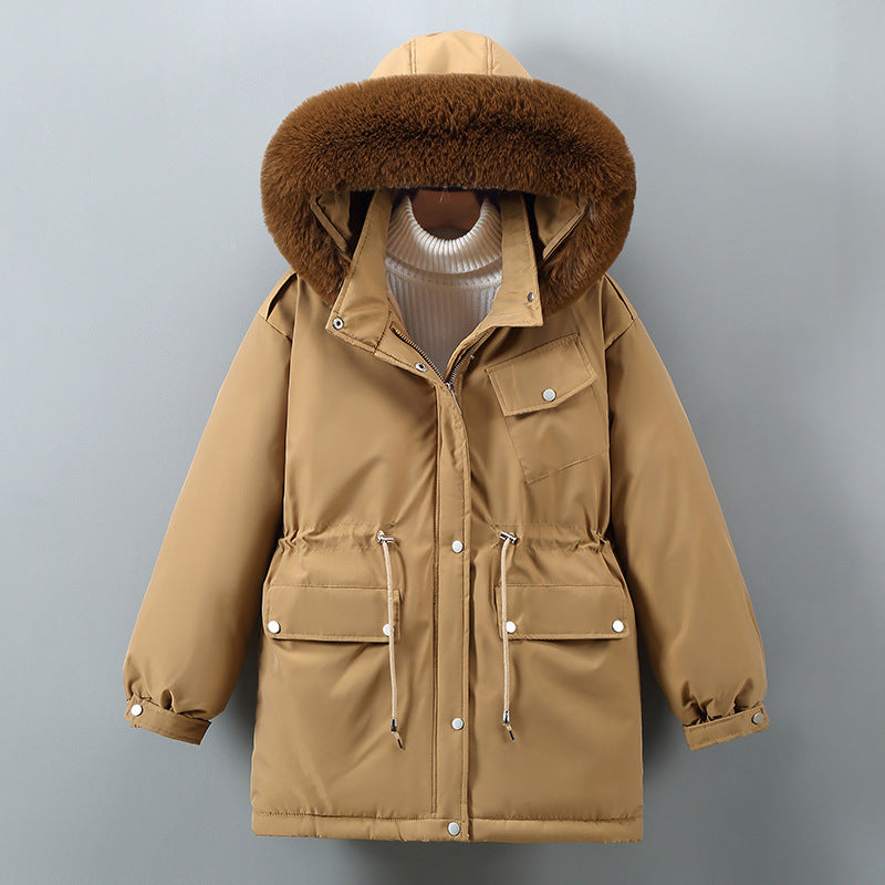 Damen Isolierte Winterjacke mit abnehmbarem Kunstpelzkragen und großzügigen Taschen R&B