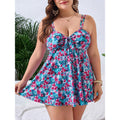 Damen Badekleid mit floralem Design und verstellbaren Trägern R&B