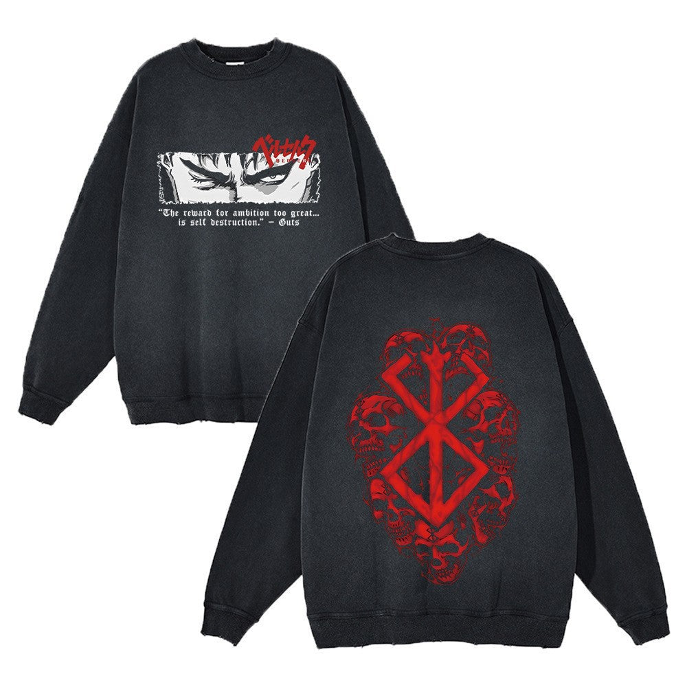Damen Sweatshirt mit kreativem Manga-Motiv und lässigem Schnitt