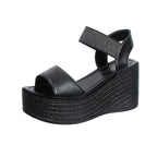 Damen Plateausandaletten mit elegantem Riemen und rutschfester Sohle R&B