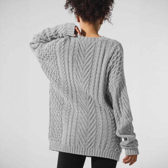 Damen Grobstrickpullover mit modischem Strukturdesign R&B