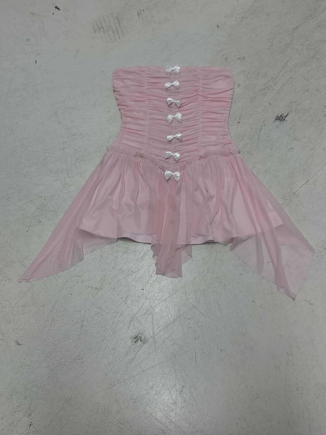 Damen romantisches Corsage-Kleid mit bezaubernden Rüschendetails R&B