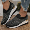 Damen Glitzernde Slip-On Sneakers mit bequemer und dämpfender Sohle