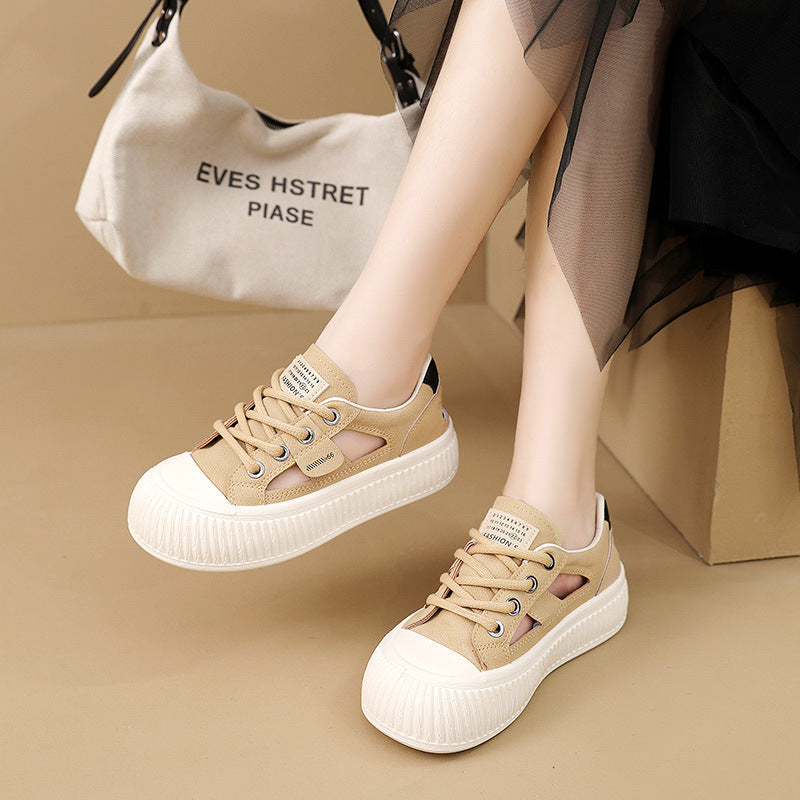 Damen modische Chunky Sneakers mit atmungsaktiver Mesh-Oberfläche und rutschfester Sohle R&B
