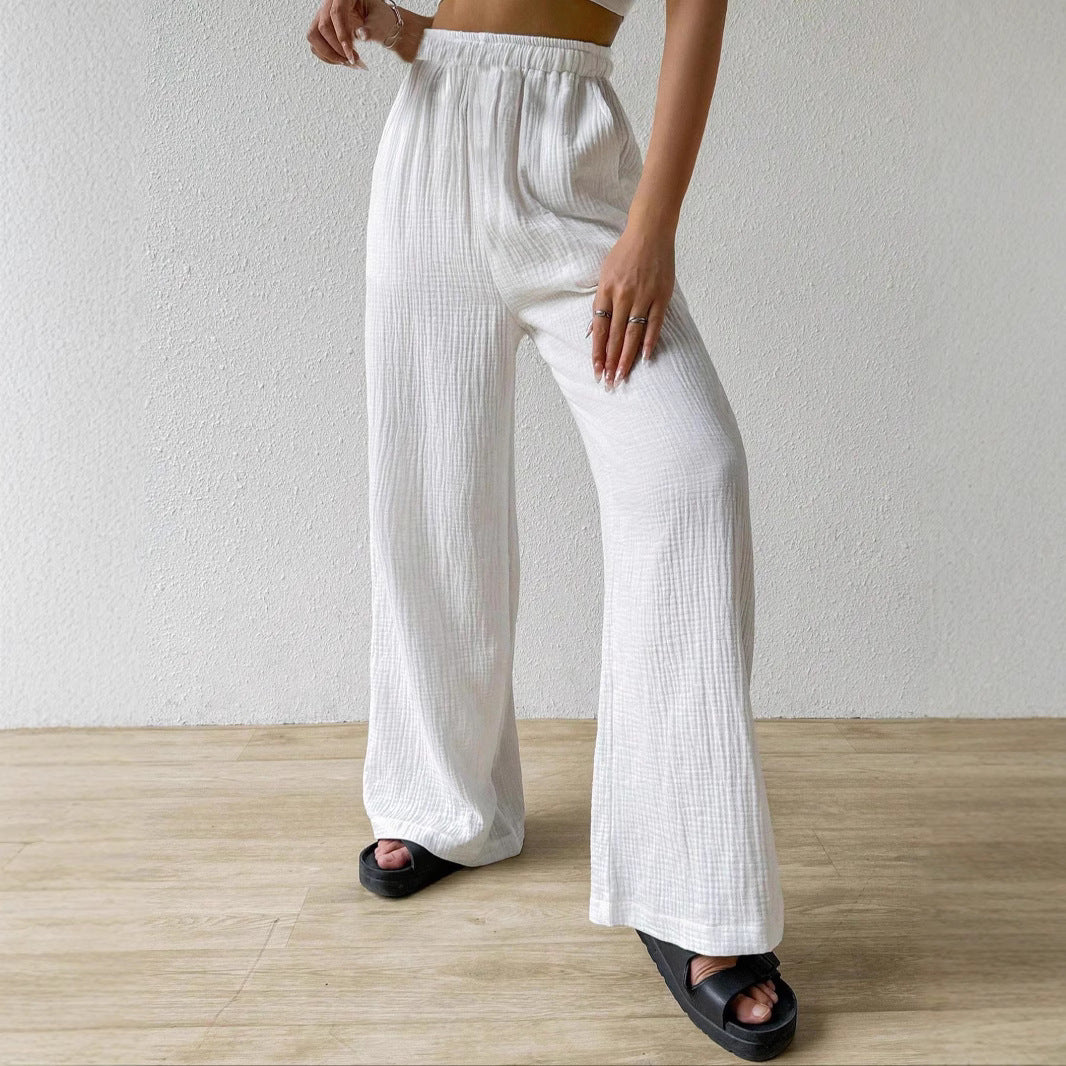 Damen Leichte und elegante weit geschnittene Hose R&B