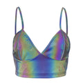 Damen cropped Bralette mit schimmerndem Effekt R&B