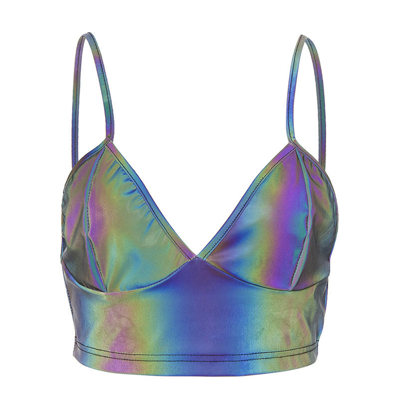 Damen cropped Bralette mit schimmerndem Effekt R&B