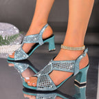 Damen Glitzernde Abendsandalen R&B