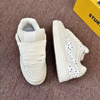 Damen Freizeit Sneakers mit perforierter Oberfläche und bequemer Sohle R&B