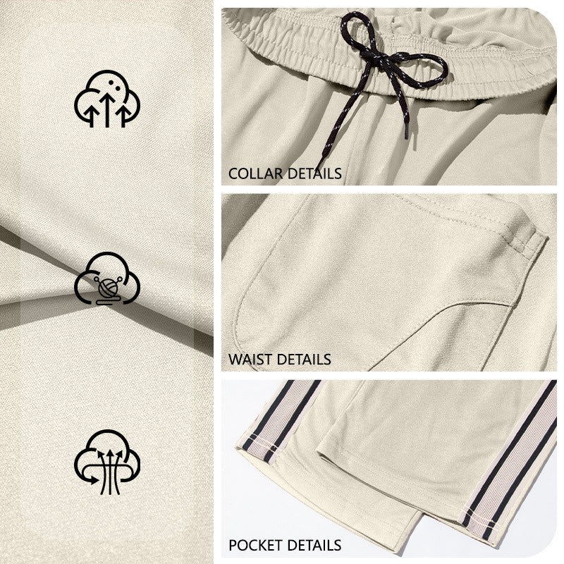 Herren nan Retro-Trackhose mit schmal zulaufendem Bein elastischem Bund Tunnelzug und seitlichen Streifen R&B