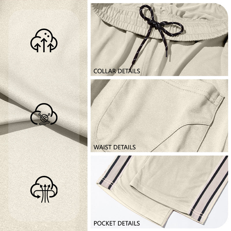 Herren nan Retro-Trackhose mit schmal zulaufendem Bein elastischem Bund Tunnelzug und seitlichen Streifen R&B
