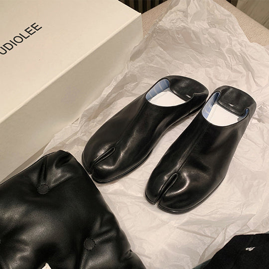 Damen modische Slipper mit glänzender Oberfläche und bequemem Schnitt R&B