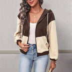 Damen Fleecejacke mit Kapuze
