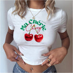 Damen T-Shirt mit kreativem Schlüsselherz-Motiv und modernem Print R&B