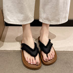 Damen Flip-Flops mit modischem Fransen-Design und komfortabler Sohle EB