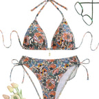Damen Blumenmuster Bikini-Set R&B