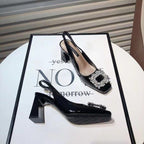 Damen Sling-Pumps mit elegantem Blüten-Detail R&B