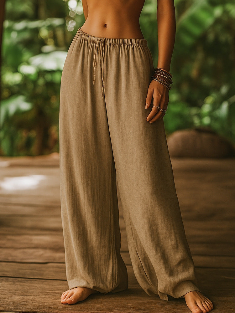 Damen Weite Leinenhose R&B