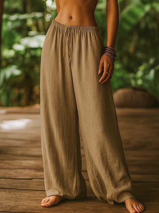 Damen Weite Leinenhose R&B