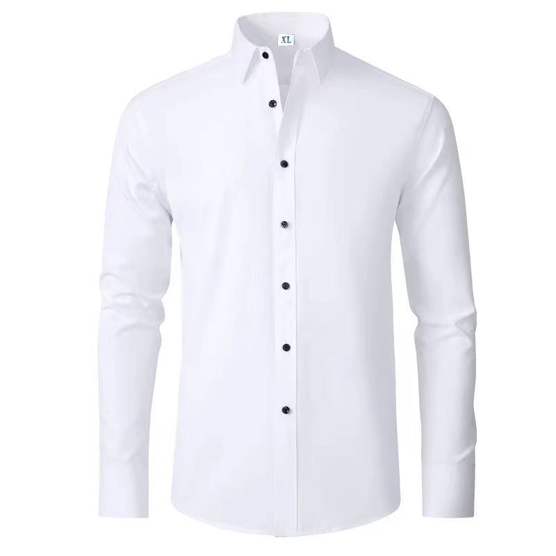 Herren Langarmhemd mit elegantem Schnitt und stilvollen Knopfdetails R&B