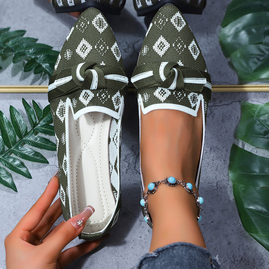 Damen elegante Slip-On Ballerinas mit modischem Knopfdetail R&B