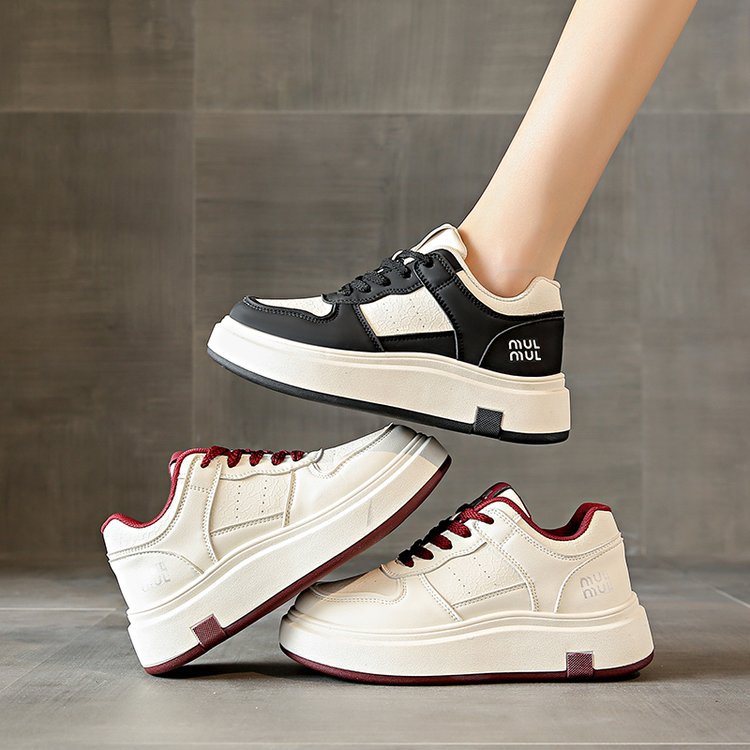 Damen modische Sneakers mit dicker Laufsohle und sportlichem Obermaterial R&B