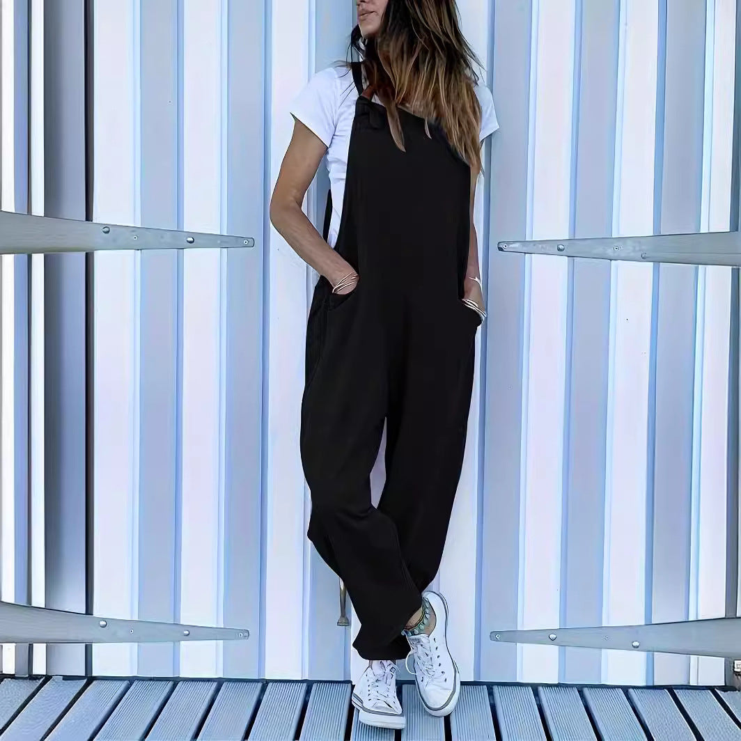 Damen Lässiger Jumpsuit mit praktischen Seitentaschen R&B