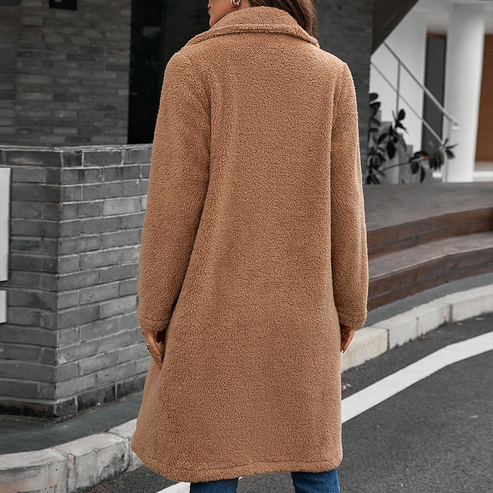 Damen Teddy-Mantel in Oversize-Style