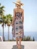 Damen Maxikleid mit elastischem Oberteil und floralem Allover-Print R&B