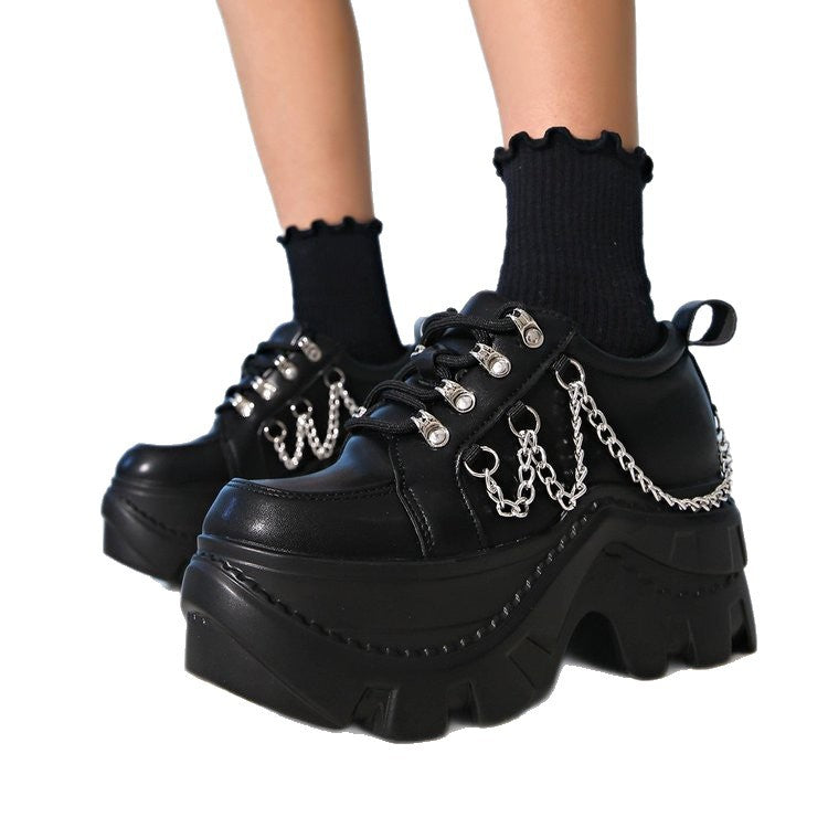 Damen Chunky Sneaker mit glanzvollen Kettenakzenten R&B