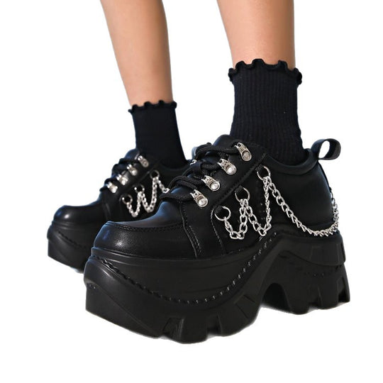 Damen Chunky Sneaker mit glanzvollen Kettenakzenten R&B