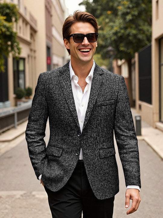 Herren eleganter Blazer aus Wolle R&B